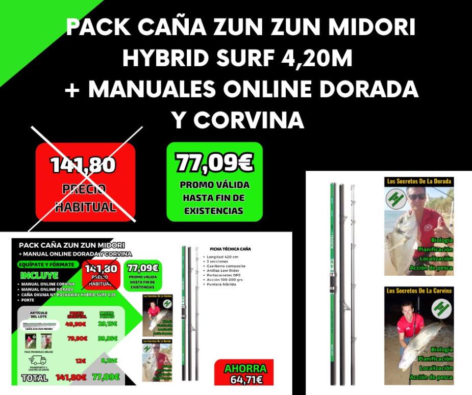Pack Caña Zun Zun Midori + Ebook Dorada y Corvina