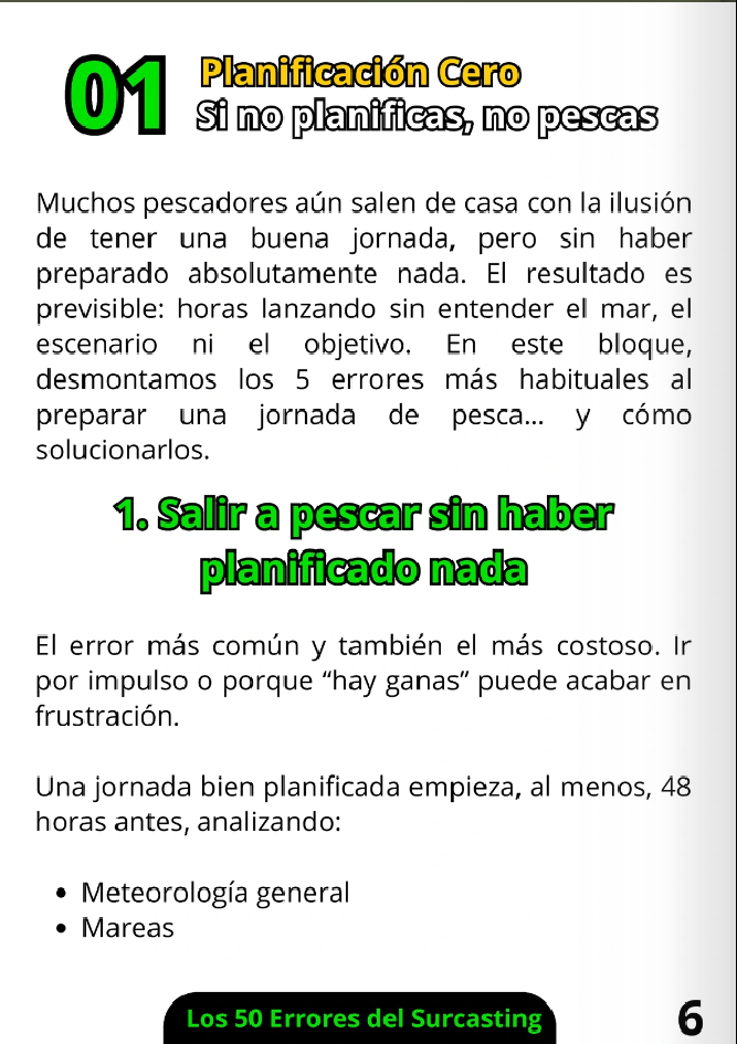 Ebook Los 50 Errores del Surfcasting
